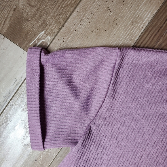 Francesca's Blue Rain Becca Boxy Soft Rib Knit Tee Women's Size Small NWOT - Picture 10 of 16